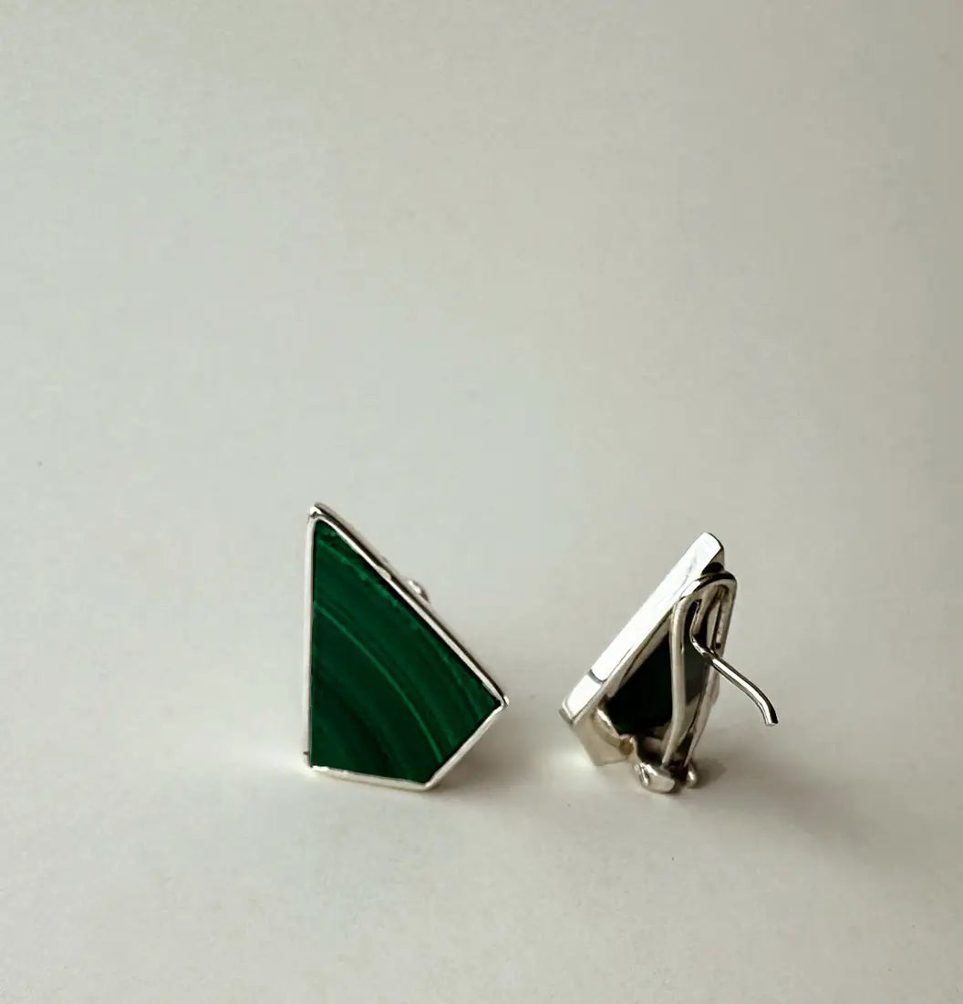 Angular Malaquita Earrings