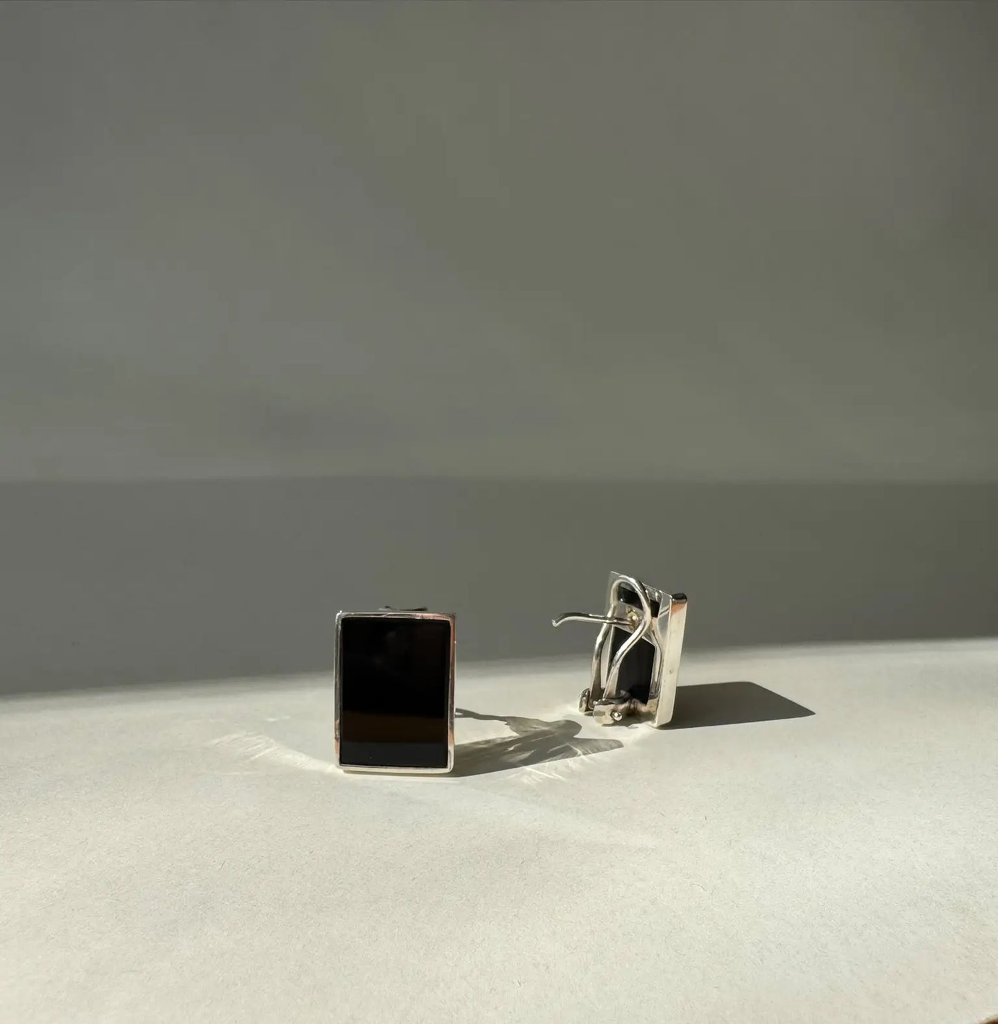 Angular Onyx Earrings